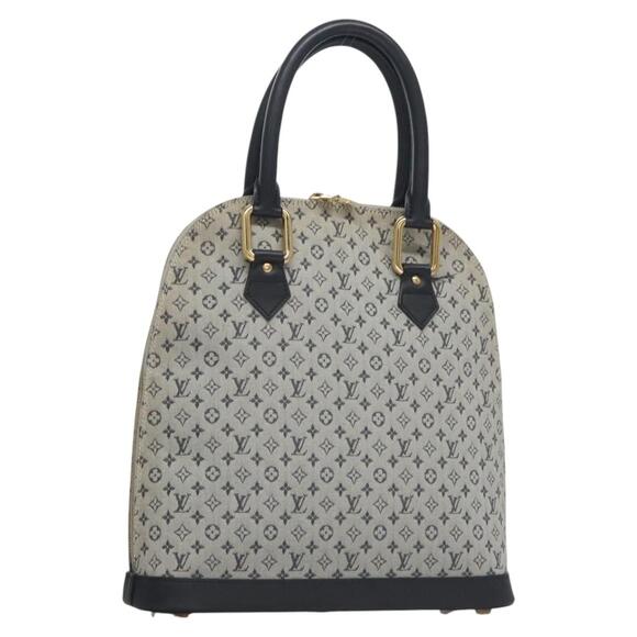 LOUIS VUITTON Monogram Mini Alma Haut Hand Bag Blue M92202 - Picture 1 of 16